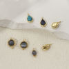 Imagen de 2 PCs Eco-friendly Brass & Gemstone Charms 18K Real Gold Plated