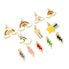 Picture of Eco-friendly Brass Charms 18K Real Gold Plated Enamel Rainbow Lightning