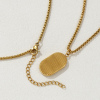 Imagen de 18K Real Gold Plated Box Chain Oval Pendant Charm Necklace, 304 Stainless Steel 45cm(17.7") + 5cm(2"), Unisex, Clear Cubic Zirconia Exquisite Gift, Eco-friendly PVD Vacuum Plating, 1 Piece