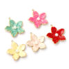 Imagen de 1 Piece Eco-friendly PVD Vacuum Plating 304 Stainless Steel Charms 18K Real Gold Plated Enamel Flower Acrylic Imitation Pearl 25mm x 23mm