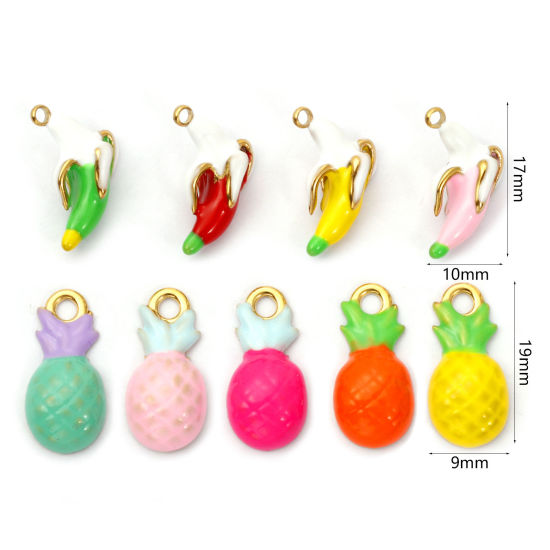 Immagine di 1 Pz Placcatura Sottovuoto PVD Ecologica 304 Acciaio Inossidabile Ciondoli 18K Vero Oro Placcato Smalto