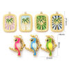Imagen de 1 Piece Eco-friendly PVD Vacuum Plating 304 Stainless Steel Charms 18K Real Gold Plated Enamel