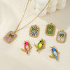 Imagen de 1 Piece Eco-friendly PVD Vacuum Plating 304 Stainless Steel Charms 18K Real Gold Plated Enamel