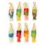 1 Piece Eco-friendly Brass Ocean Jewelry Charms 18K Real Gold Plated Multicolor Enamel Fish Animal 3D 26mm x 6.5mm の画像