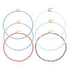 Imagen de 18K Real Gold Plated Beaded Chain Choker Necklace, 304 Stainless Steel & Quartz Crystal 38cm(15") + 3cm(1.2"), For Women, Faceted, Exquisite Gift, Eco-friendly PVD Vacuum Plating, 1 Piece