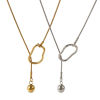 Picture of Multicolor Snake Chain Round Y Shaped Lariat Necklace, 304 Stainless Steel 64cm(25.2"), For Women, Stylish Gift, Eco-friendly