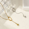 Picture of Multicolor Snake Chain Round Y Shaped Lariat Necklace, 304 Stainless Steel 64cm(25.2"), For Women, Stylish Gift, Eco-friendly