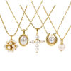 Imagen de 18K Real Gold Plated Pendant Charm Necklace, Brass For Women, White Dainty Gift, Eco-friendly, 1 Piece