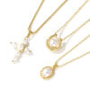Imagen de 18K Real Gold Plated Pendant Charm Necklace, Brass For Women, White Dainty Gift, Eco-friendly, 1 Piece