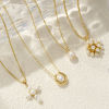 Imagen de 18K Real Gold Plated Pendant Charm Necklace, Brass For Women, White Dainty Gift, Eco-friendly, 1 Piece