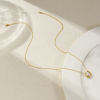 Imagen de 18K Real Gold Plated Pendant Charm Necklace, Brass For Women, White Dainty Gift, Eco-friendly, 1 Piece