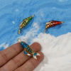 Picture of Brass Ocean Jewelry Pendants 18K Gold Plated Enamel Fish Animal 3D Movable 3.8cm x 1.3cm