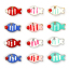 Picture of Eco-friendly 304 Stainless Steel Enamelled Sequins Charms Multicolor Fish Animal Double-sided Enamel 10mm x 6mm