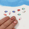 Picture of Eco-friendly 304 Stainless Steel Enamelled Sequins Charms Multicolor Fish Animal Double-sided Enamel 10mm x 6mm