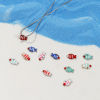 Picture of Eco-friendly 304 Stainless Steel Enamelled Sequins Charms Multicolor Fish Animal Double-sided Enamel 10mm x 6mm