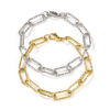 Picture of Eco-friendly Minimalist Stylish Multicolor 304 Stainless Steel Paperclip Link Chain Bracelets For Women Gift 19cm(7.5") long