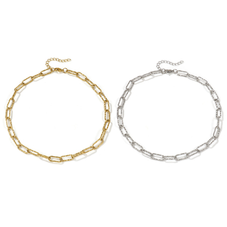 Immagine di Collana All'Ingrosso, Catena a Graffetta Multicolore 304 Acciaio Inossidabile, Unisex Ecologico Squisito Minimalista Regalo Gioielli Per Rivenditore, 40cm Lunghezza, 1 Pz