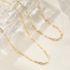 Picture of Brass Exquisite Paperclip Link Chain Necklace 18K Gold Plated