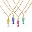 Immagine di 18K Real Gold Plated Curb Link Chain Fish Animal Pendant Charm Necklace, 304 Stainless Steel 45cm(17.7") + 5cm(2"), For Women, Double-sided Enamel, Stylish Ocean Jewelry Gift, Eco-friendly PVD Vacuum Plating