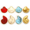 Imagen de 1 Piece Eco-friendly PVD Vacuum Plating 304 Stainless Steel Pendants 18K Real Gold Plated With Resin Cabochons