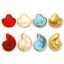 Picture of Eco-friendly PVD Vacuum Plating 304 Stainless Steel Pendants 18K Real Gold Plated With Resin Cabochons