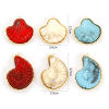 Imagen de 1 Piece Eco-friendly PVD Vacuum Plating 304 Stainless Steel Pendants 18K Real Gold Plated With Resin Cabochons