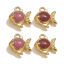 Bild von Vakuumbeschichtung 304 Edelstahl Ozean Schmuck Charms 18K Vergoldet Emaille Goldfisch Glitzert 15.5mm x 15mm