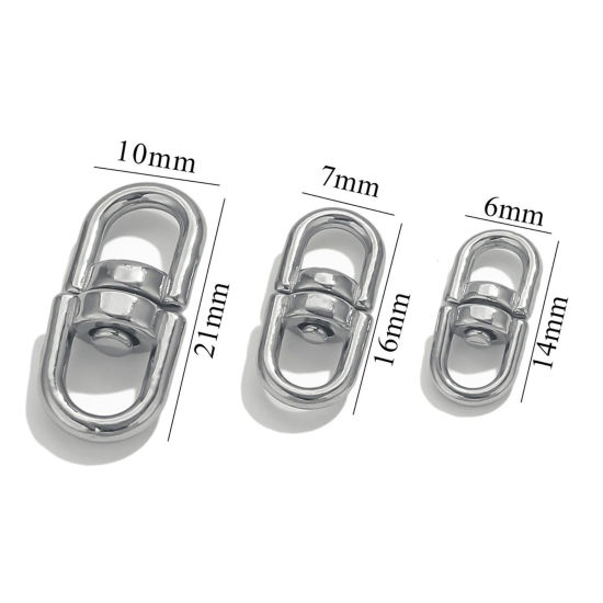 Immagine di Eco-friendly 304 Stainless Steel Connectors Clasp For DIY Jewelry Making Multicolor Rotatable