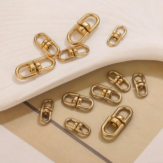 Immagine di Eco-friendly 304 Stainless Steel Connectors Clasp For DIY Jewelry Making Multicolor Rotatable