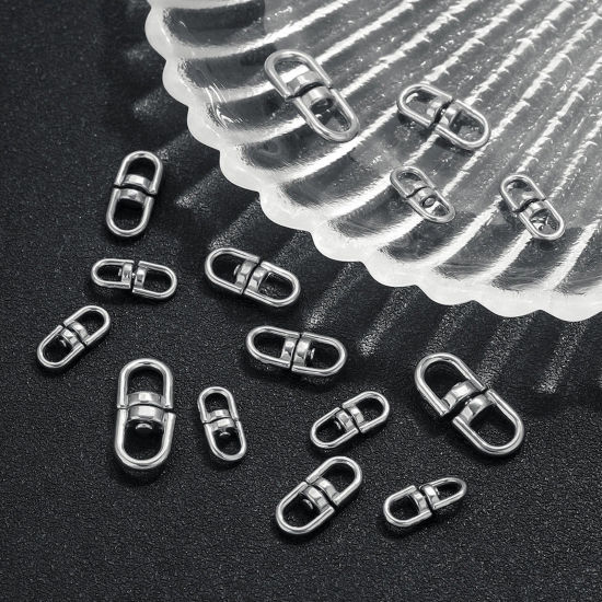 Immagine di Eco-friendly 304 Stainless Steel Connectors Clasp For DIY Jewelry Making Multicolor Rotatable