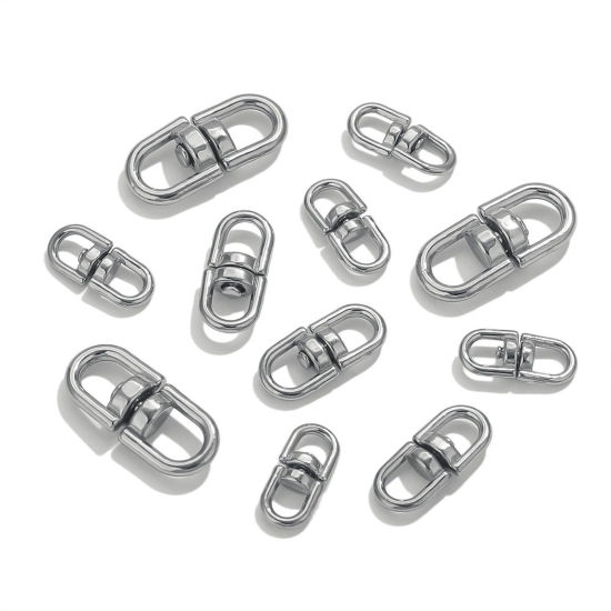 Immagine di Eco-friendly 304 Stainless Steel Connectors Clasp For DIY Jewelry Making Multicolor Rotatable