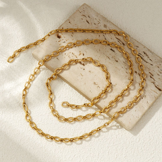 Изображение 1 М Экологичный 304 Нержавеющая Сталь открыто 1:1 Figaro Кабельные Цепи Для изготовления ювелирных изделий ручной работы своими руками Разноцветный 7мм