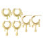 Picture of Eco-friendly Minimalist Exquisite 18K Real Gold Plated Brass Drop Hoop Earrings For Women Gift