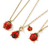 Изображение 18K настоящее золото с покрытием Божья Коровка Ожерелье с подвеской, 304 Нержавеющая Сталь Для женщин, Насекомое Натуральная пастырская подарок, Экологичное вакуумное PVD-покрытие, 1 ШТ