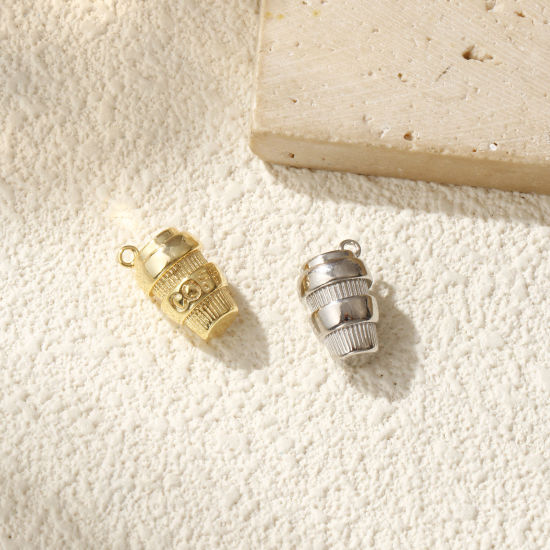 Immagine di 2 Pz Ottone Ciondoli Multicolore Tazza 3D 16mm x 10mm