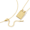 Picture of 18K Real Gold Plated Link Cable Chain Hexagon Pendant Charm Necklace, Brass 46cm(18.1") + 6cm(2.4"), For Women, Ex Voto Heart Enamel Retro Religious Gift, Eco-friendly