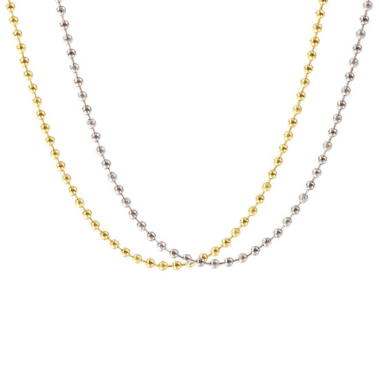 Bild von Echtgold plattiert Kugelkette Kette Halskette, Messing 40cm + 5cm, Für Frauen, Sternenstaub, Minimalistisch Exquisit Geschenk, Umweltfreundlich