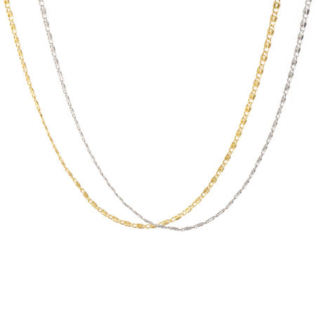 Imagen de 1 Unidad Oro Real Chapado Cadena Desplazamiento  Collares, Latón 40cm + 5cm, Para Mujeres, Minimalista Exquisito Regalo, Respetuoso del Medio Ambiente