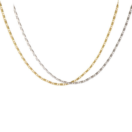 Imagen de 1 Unidad Oro Real Chapado Cadena DE Gaulle Collares, Latón 40cm + 5cm, Para Mujeres, Minimalista Exquisito Regalo, Respetuoso del Medio Ambiente