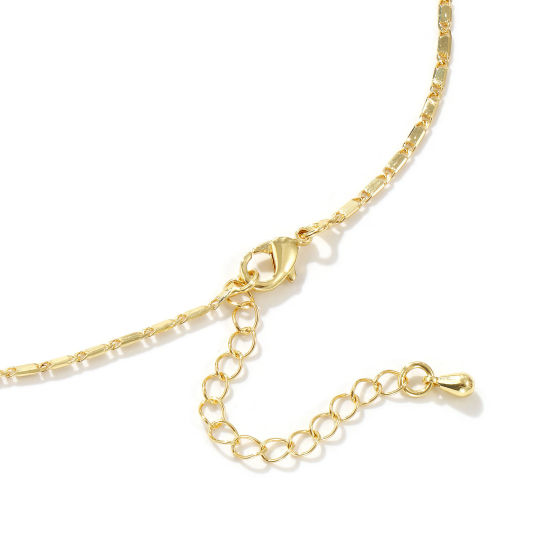 Bild von Echtgold plattiert DE Gaulle Kette Halskette, Messing 40cm + 5cm, Für Frauen, Minimalistisch Exquisit Geschenk, Umweltfreundlich