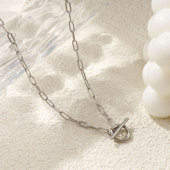 1 本 多色 ペーパークリップチェーン ネックレス、 304ステンレス鋼 45cm、 女性のため、 ミニマリスト 素敵 プレゼント、 エコフレンドリー、 の画像