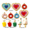 Picture of Eco-friendly PVD Vacuum Plating 304 Stainless Steel Charms 18K Real Gold Plated Enamel