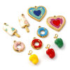 Picture of Eco-friendly PVD Vacuum Plating 304 Stainless Steel Charms 18K Real Gold Plated Enamel