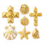Picture of Eco-friendly PVD Vacuum Plating 304 Stainless Steel Charms 18K Real Gold Plated