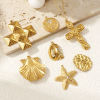 Picture of Eco-friendly PVD Vacuum Plating 304 Stainless Steel Charms 18K Real Gold Plated