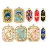Picture of Eco-friendly PVD Vacuum Plating 304 Stainless Steel Charms 18K Real Gold Plated Enamel