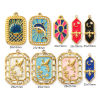 Picture of Eco-friendly PVD Vacuum Plating 304 Stainless Steel Charms 18K Real Gold Plated Enamel