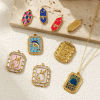 Picture of Eco-friendly PVD Vacuum Plating 304 Stainless Steel Charms 18K Real Gold Plated Enamel