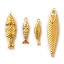 Picture of Eco-friendly PVD Vacuum Plating 304 Stainless Steel Ocean Jewelry Charms 18K Real Gold Plated Fish Animal 3D