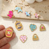 Picture of Eco-friendly PVD Vacuum Plating 304 Stainless Steel Charms 18K Real Gold Plated Enamel